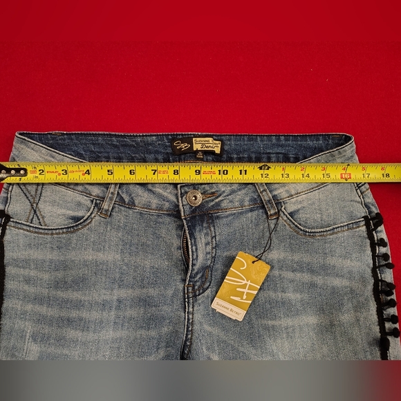 Suzanne Betro tapered jeans with pom pom detail - Picture 6 of 6